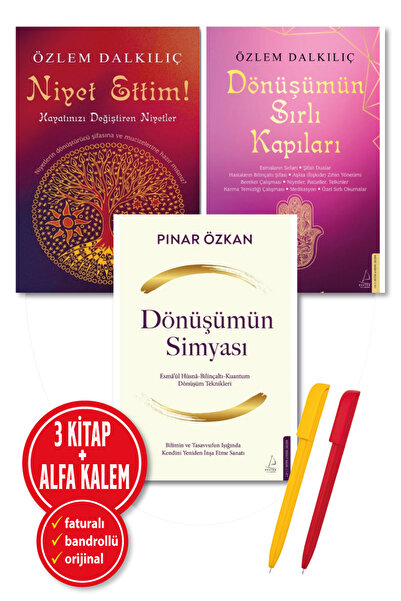Destek Yayınları Alfa Kalem+ Dönüşümün Simyası+Sırlı Kapıları+Niyet Ettim 3 Kitap (Pınar Özkan+Özlem Dalkılıç)YENİ