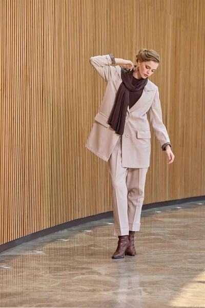 MissWhence 38204 Jacket Suit Stone