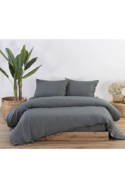 Nef Nef Homeware Double Cotton-Linen Duvet Cover 240x220 Green