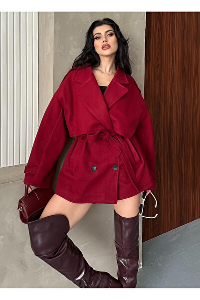 pembekurdelem Cămașă de damă cu supradimensionat nasturi și curea decolteu pe...