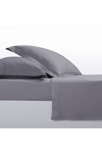 Nef Nef Homeware Set of 2 pillowcases 52×72 cm, satin cotton, Nef-Nef Elements Graphite Grey