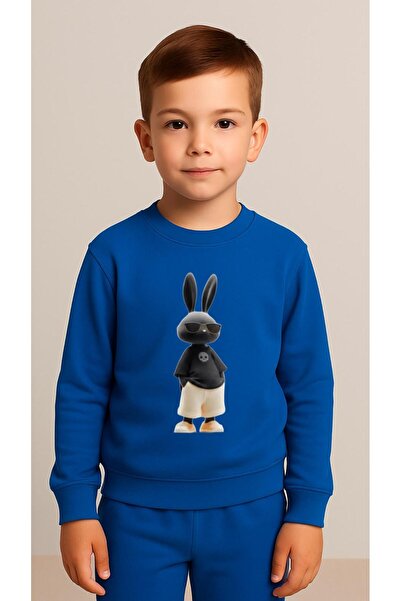 playwear Παιδικό Φούτερ Σετ Ρούχων με Σχέδιο Κουνέλι, Εκτυπωμένο, για Κορίτσι...