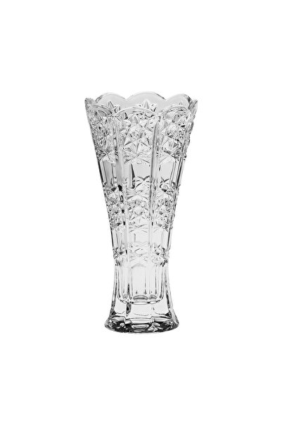 BOHEMİA CRYSTAL Thea Crystal Bohemia Glass Vase Ø20 cm Transparent