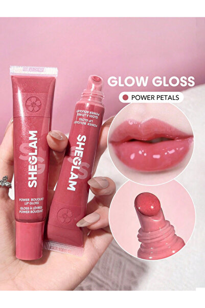 SHEGLAM Power Bouquet Dudak Parlatıcısı – Power Petals - (Pembe tonu)