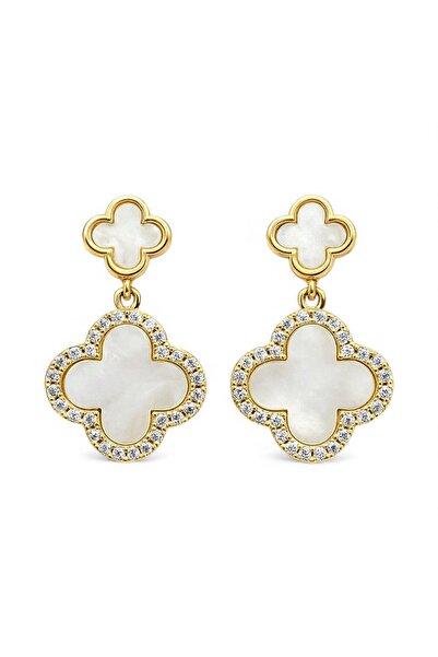 neslyaccessories Vip series vc mother-of-pearl dangle earrings