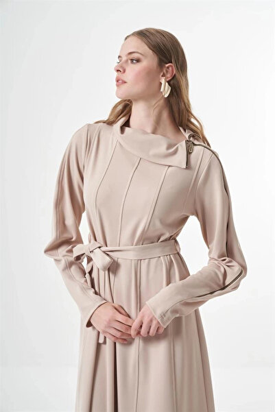 NCL Misswhence 38803 Zipper Detailed Dress Stone