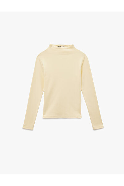 Koton Cotton Slim Fit Long Sleeve Mock Neck Bodysuit