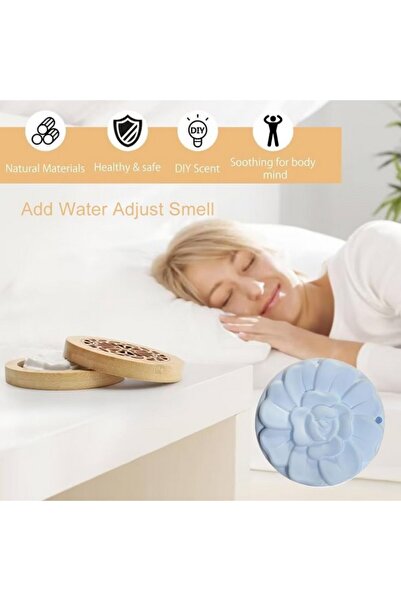TMRBBesty Aromatherapy diffuser, wooden case, stone, magnetic closure, for home, car, TMRBCesty