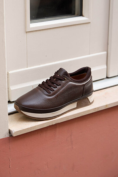 Vantaggio Marven Brown 100% Genuine Leather Men's Casual Shoes