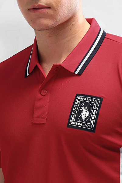 U.S. Polo Assn. Mens Red Solid Polo Shirt