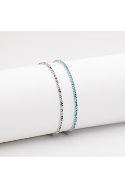 ElectraStore Set 2 Brățări Tennis Argint Mariene