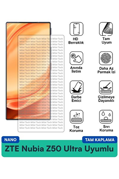 Milat Tech طبقة حماية للشاشة من ZTE Nubia Z50 Ultra Nano مقاومة للخدوش والصدمات