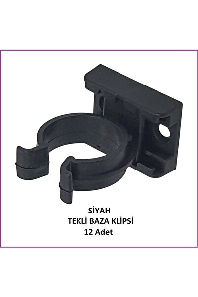 Adilon BAZA KLİPSİ, TEKLİ, Siyah (12 Adet)