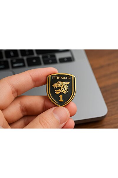 Generic Premium Union FC Tiger Club Logo Sticker - Black & Gold