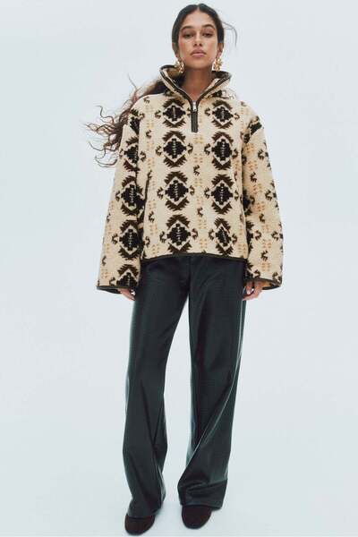 H&M Zip-top teddy sweatshirt