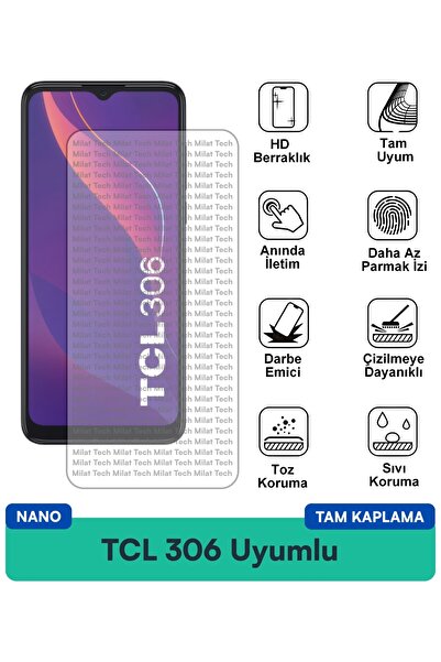 Milat Tech طبقة حماية للشاشة TCL 306 Nano توفر حماية ضد الصدمات وشفافية عالية