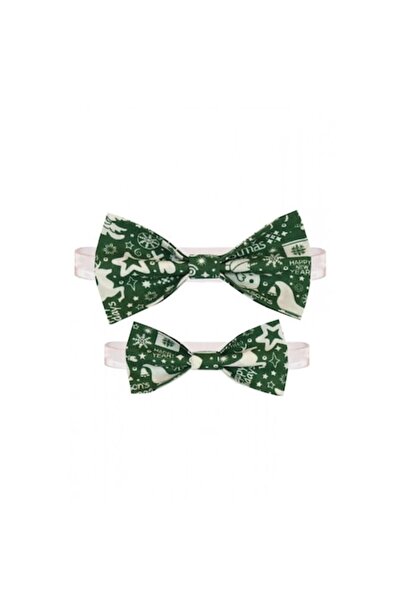 Atelier Anca Socolovschi Set tată-fiu: papioane verzi cu model de Crăciun