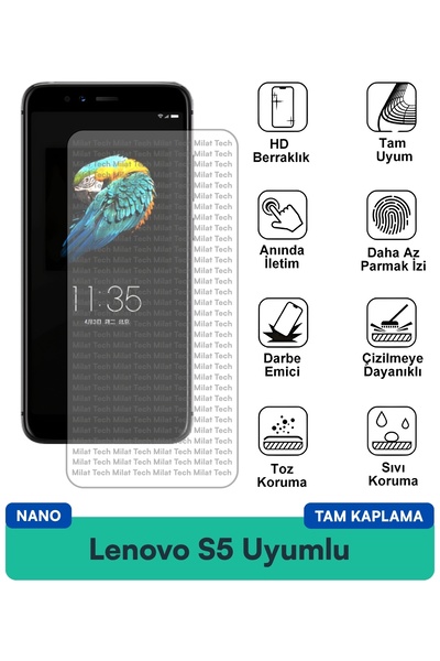 Milat Tech طبقة حماية للشاشة من لينوفو S5 نانو مقاومة للخدوش والصدمات