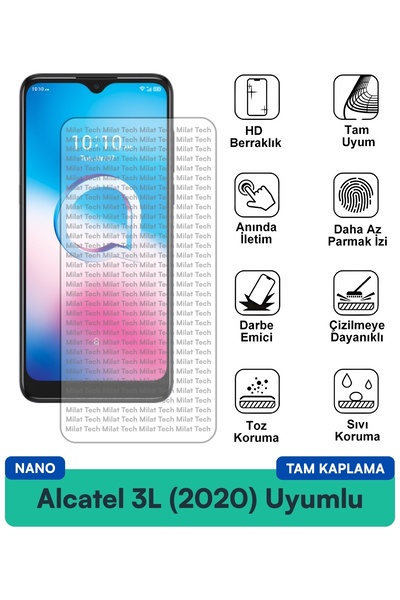 Milat Tech فيلم حماية شاشة نانو من الكاتيل 3L (2020) مقاوم للخدوش والصدمات