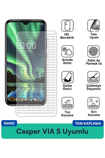 Milat Tech طبقة حماية للشاشة من كاسبر فيا إس نانو مقاومة للخدوش والصدمات