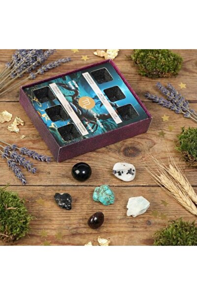 Taş Sandığı Akrep Burcu Doğal Taş Seti – Karton Kutulu