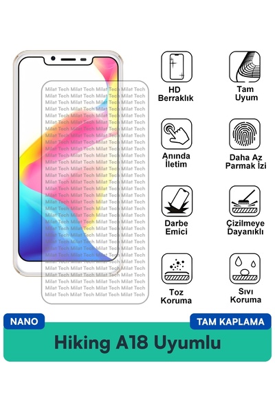 Milat Tech طبقة حماية للشاشة من نوع Hiking A18 Nano مقاومة للخدوش وهيكل رقيق