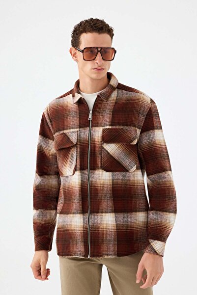 Loft Καφέ ανδρικό πουκάμισο LF2040991