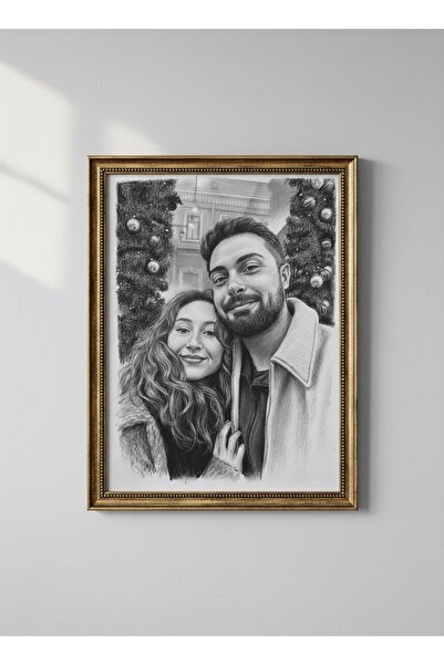 Shop Asiyan ÇERÇEVELİ KARAKALEM ÇİZİM ( 21 x 30 ) birleştirme çizim, fotoğraf...