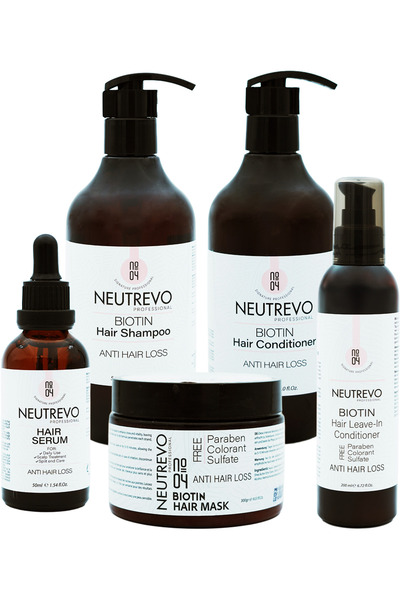Neutrevo مجموعة العناية المتكاملة بالبيوتين والكولاجين (5 قطع)