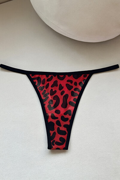 YOYYO Women's Red Thong with Adjustable Waist Part Tulle Model Underwear Women's Underwear