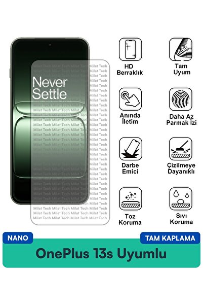 Milat Tech واقي شاشة نانو لهاتف OnePlus 13s مضاد للبقع ومضاد لبصمات الأصابع و...