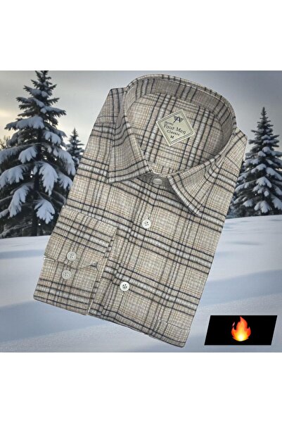 EREN STYLE Classic 100% Cotton Long Sleeve Anti-Sweat Winter Flannel Shirt (Regular Fit)