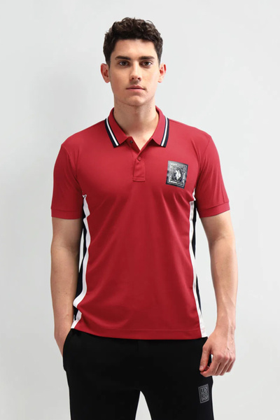 U.S. Polo Assn. Mens Red Solid Polo Shirt