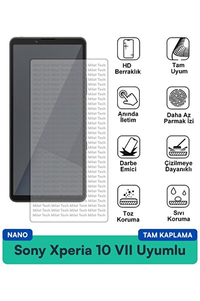 Milat Tech طبقة حماية للشاشة من سوني إكسبيريا 10 VII نانو مقاومة للخدوش والصدمات
