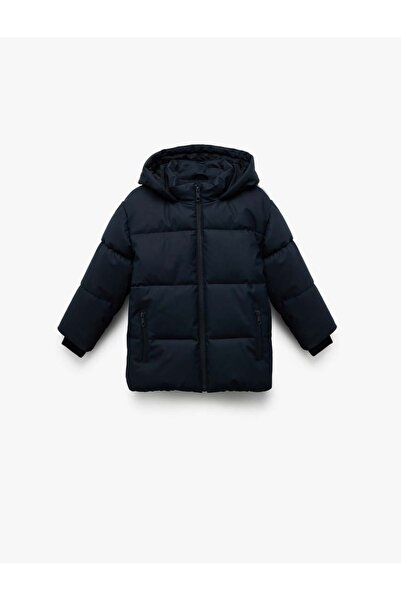 Koton Navy Blue Boy's Coat 6Wkb20002Tw