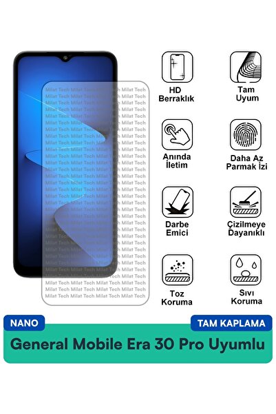 Milat Tech طبقة حماية للشاشة من جنرال موبايل إيرا 30 برو نانو مقاومة للخدوش و...