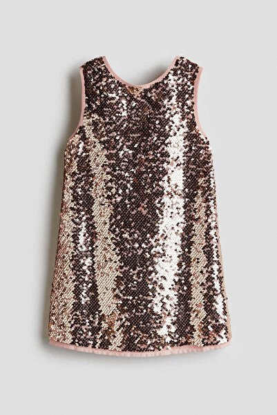 H&M Bow-detail sequined dress