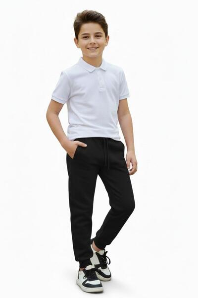 BAGLAN Μαύρο χρώμα 3 κλωστών με μανσέτες για κορίτσια και αγόρια Φούτερ BGL-S...