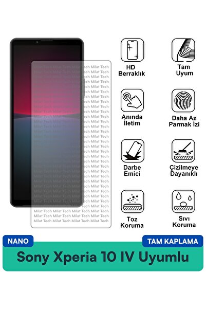 Milat Tech طبقة حماية للشاشة من سوني إكسبيريا 10 IV نانو مقاومة للخدوش والصدمات