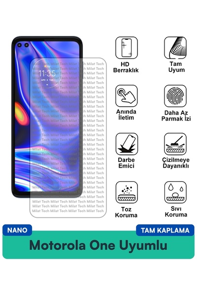 Milat Tech طبقة حماية للشاشة من موتورولا ون نانو مقاومة للخدوش والصدمات