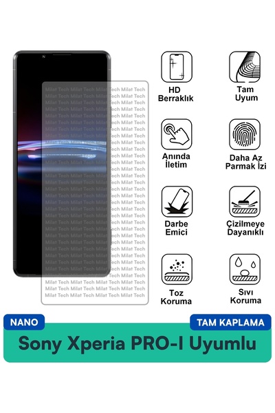 Milat Tech طبقة حماية للشاشة من سوني إكسبيريا برو-آي نانو مقاومة للخدوش والصدمات