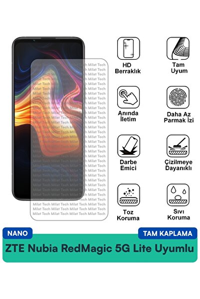 Milat Tech ZTE Nubia RedMagic 5G Lite طبقة حماية نانو للشاشة مقاومة للخدوش وا...