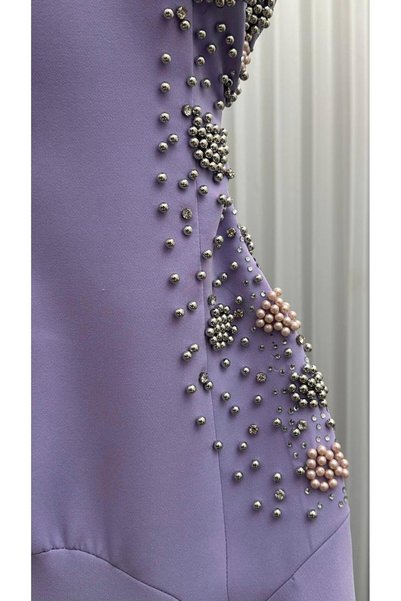 Bailsan Lavender taffeta maxi dress