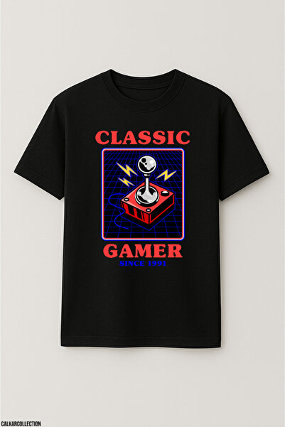 CALKARCOLLECTION تيشيرت للجنسين قصة فضفاضة Gamer Lifestyle