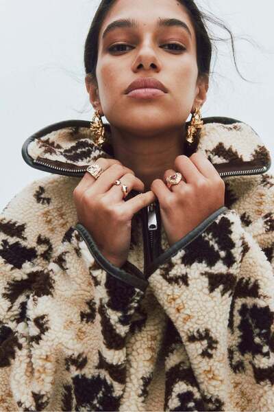 H&M Zip-top teddy sweatshirt