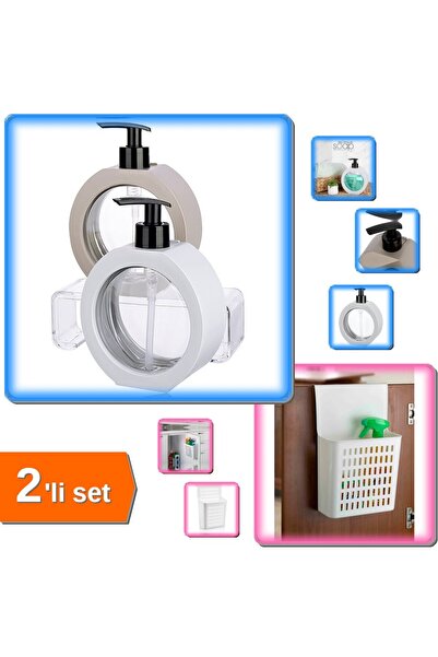 HerEveOyuncak 350 ML Tezgah Üstü Oval Sıvı Sabunluk + Dolap Kapağına Asılabil...