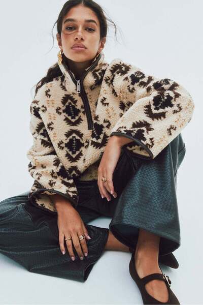 H&M Zip-top teddy sweatshirt