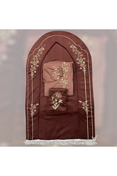 MAYAR Royal 3-piece set: prayer mat, embroidered foam rug, Quran cover