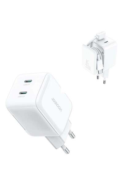 Joyroom Fast wall charger with cable included - JR-TCL05 45W GaN