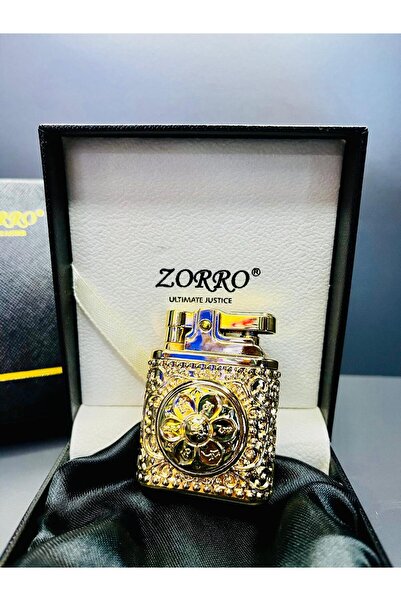 Zorro Stres Çarklı İşlemeli Tasarım Benzinli Çakmak